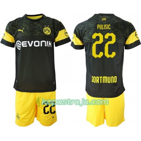 Billiga Fotbollströjor Borussia Dortmund Pulisic 22 Barn Borta tröja 2018/19 Kortärmad
